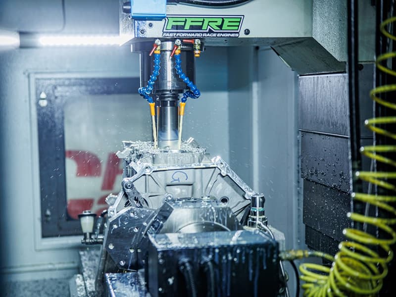 BlockMaster CNC boring an engine block at Fast Forward Race Engines